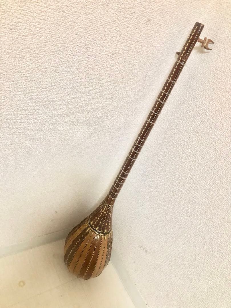 民族楽器 ドタール ドゥタール ２弦 ウイグル族 団結牌 中国 伝統工芸