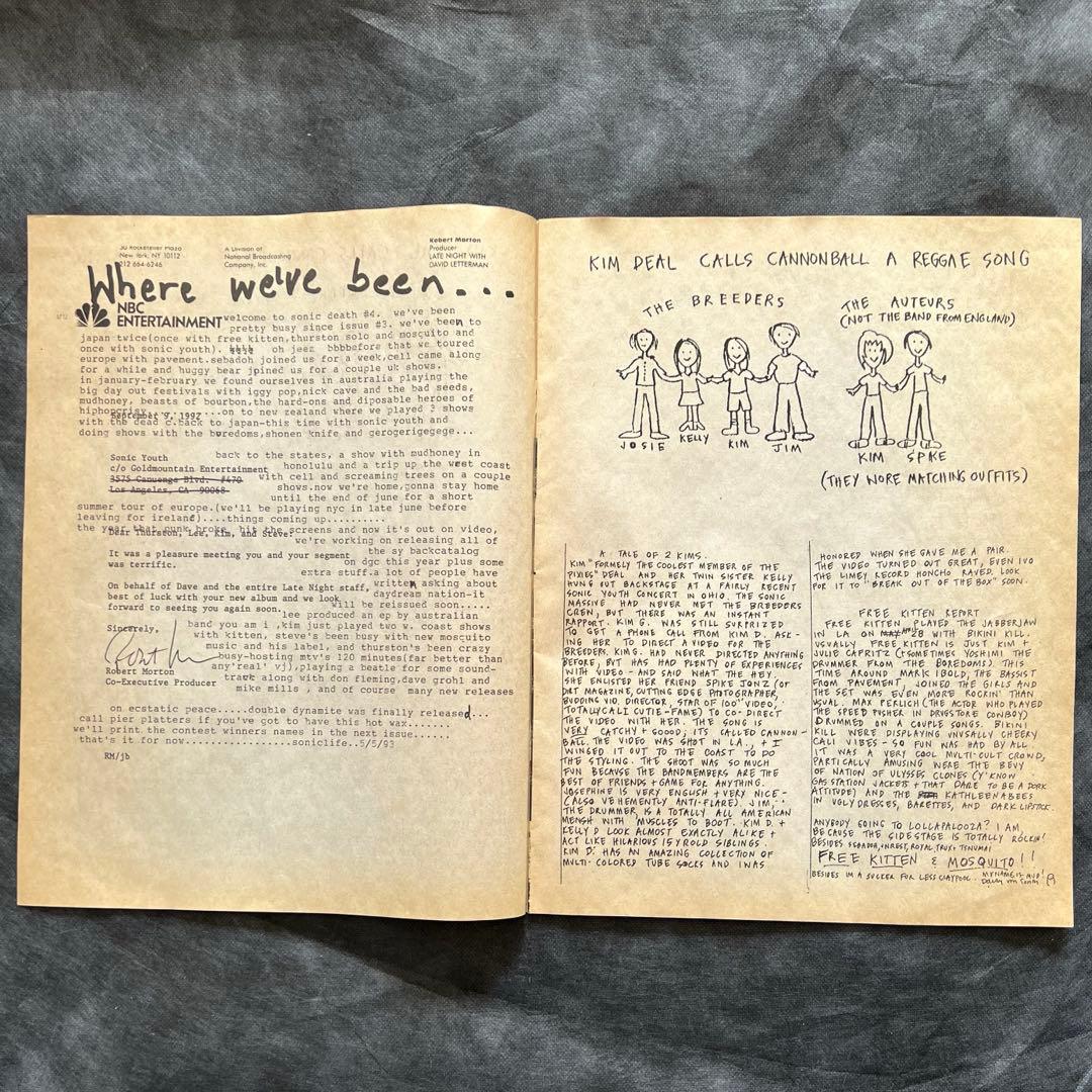 ソニックユース ファンジン SONIC DEATH #4