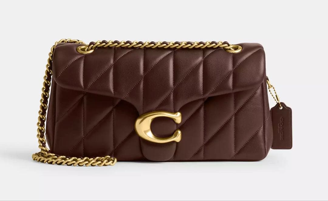 coach コーチタビーショルダー バッグ26 ブラウン CP150 茶色