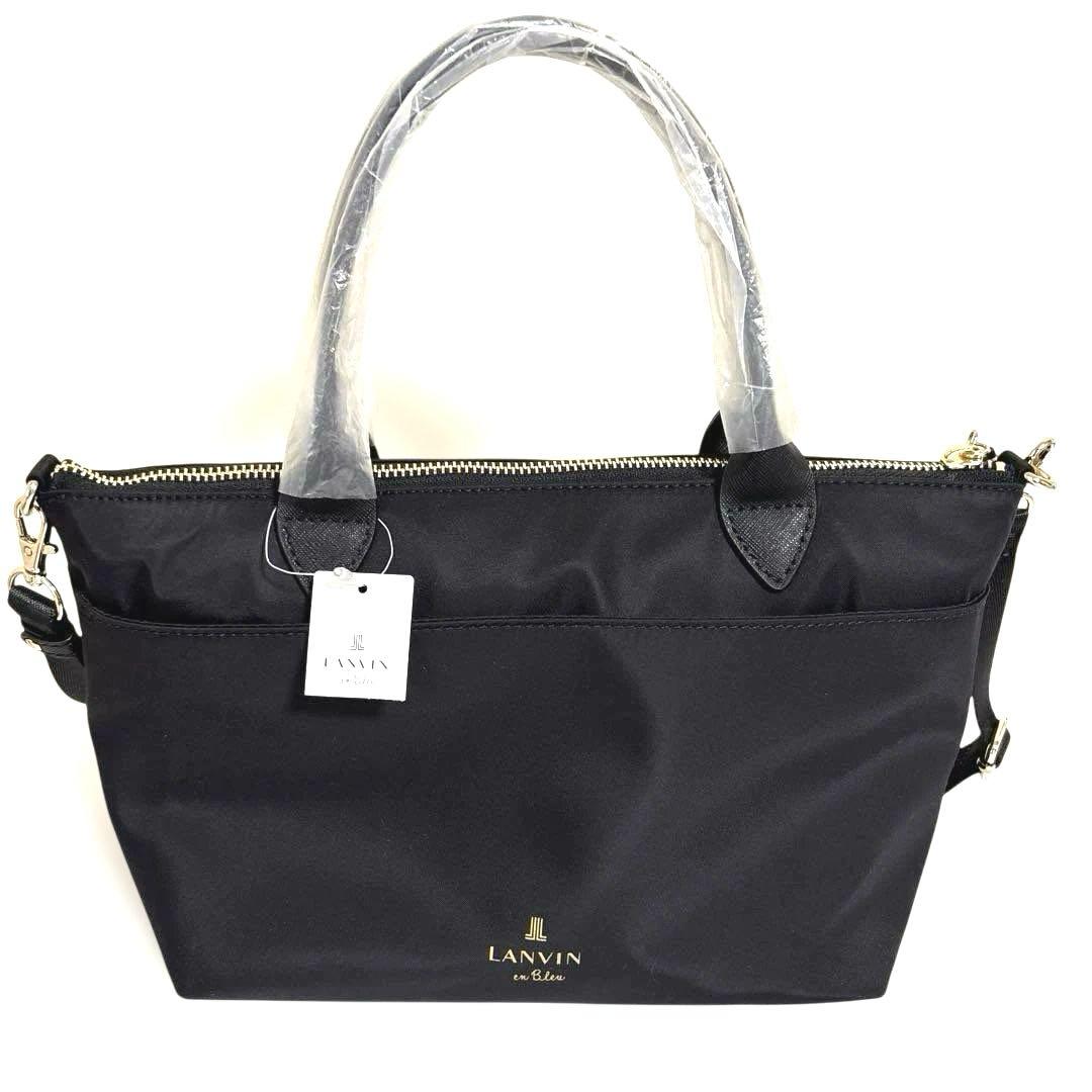 LANVIN en Bleuリボン トートバッグ　ショルダーバック　ハンドバッグ