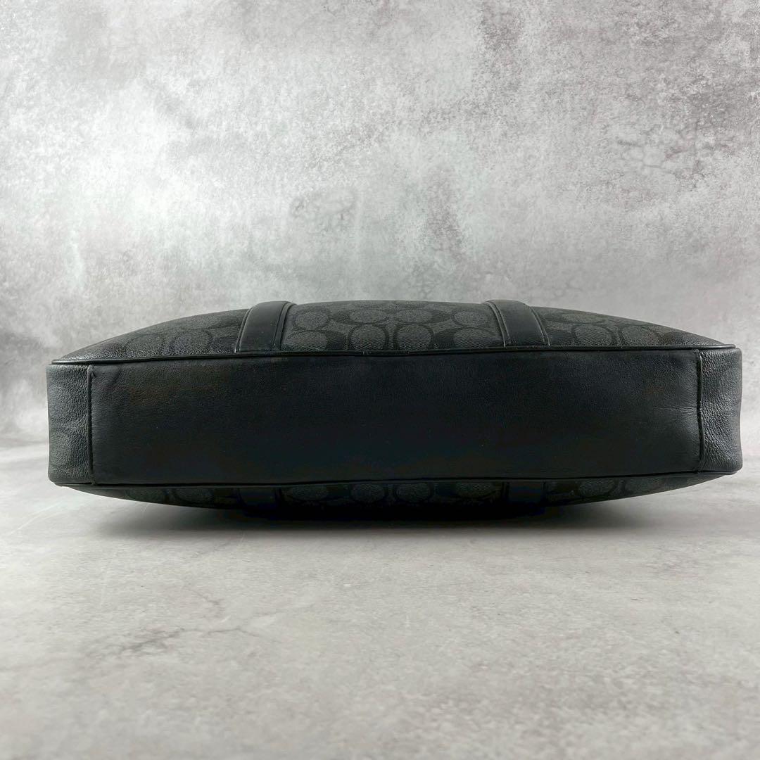 ✨美品✨コーチ　ビジネスバッグ　2way シグネチャー　クロスボディ　ブラック