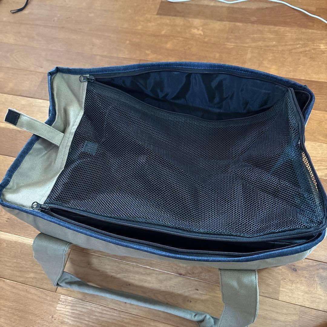 未使用　KAFUKAFU ストライプキャリーバッグ　適応体重7キロまで