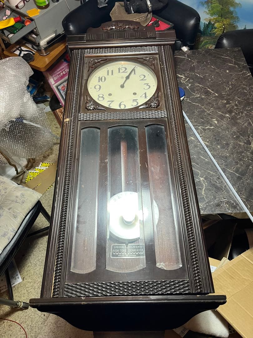 アイチ時計、愛知時計、アイチ振り子時計、ゼンマイ振り子時計、完動品、100cm