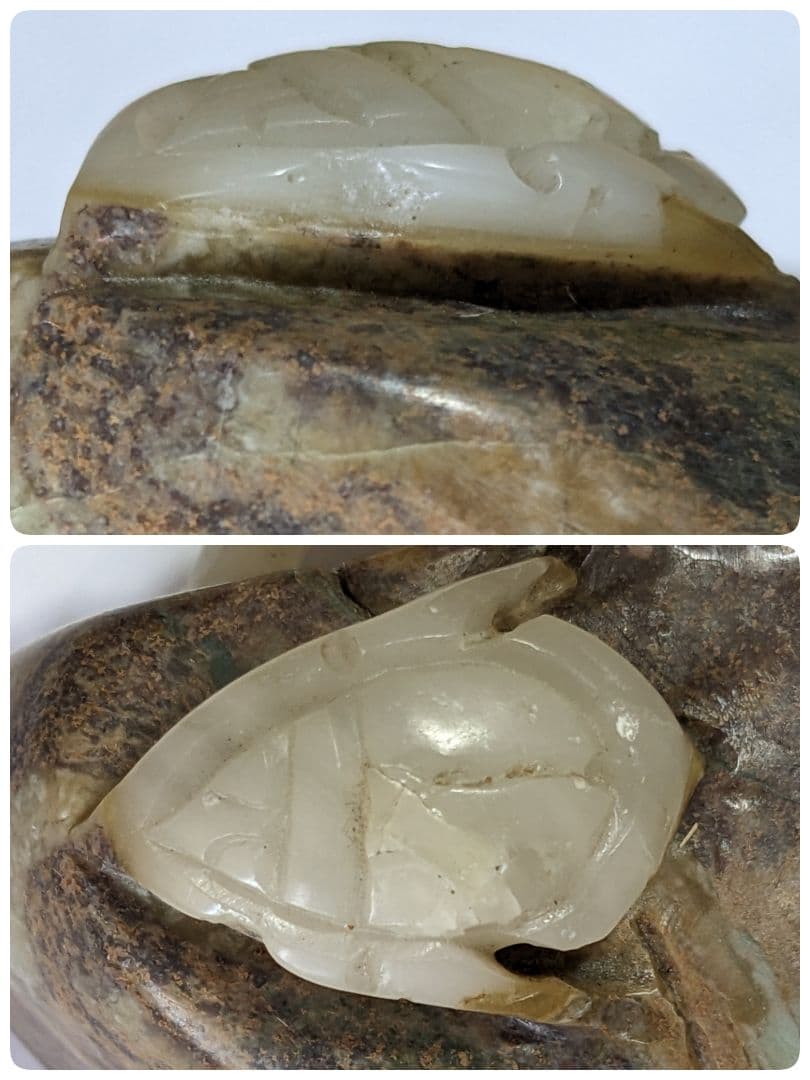 ♦中国 工芸品 天然石 細密彫刻 置物 飾り コレクション 縁起物美術品 骨董品