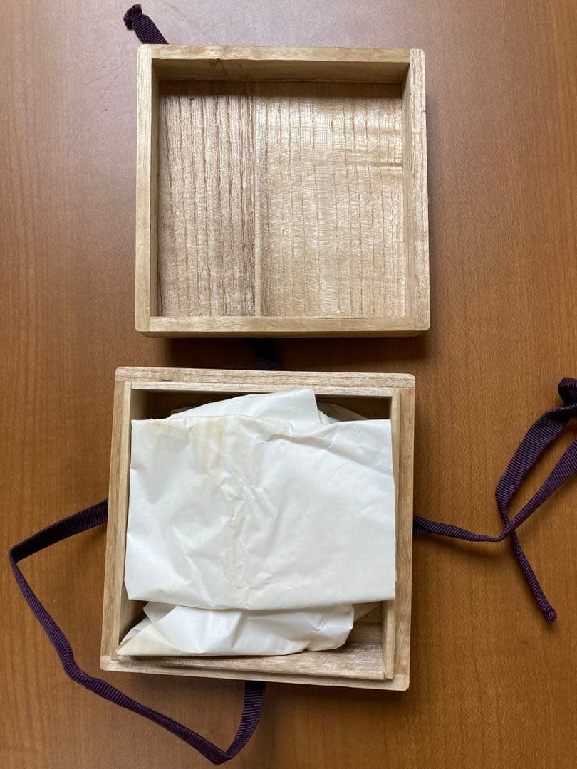 純銀 銀盃 家紋入り 木箱付き 銀製 酒器 盃