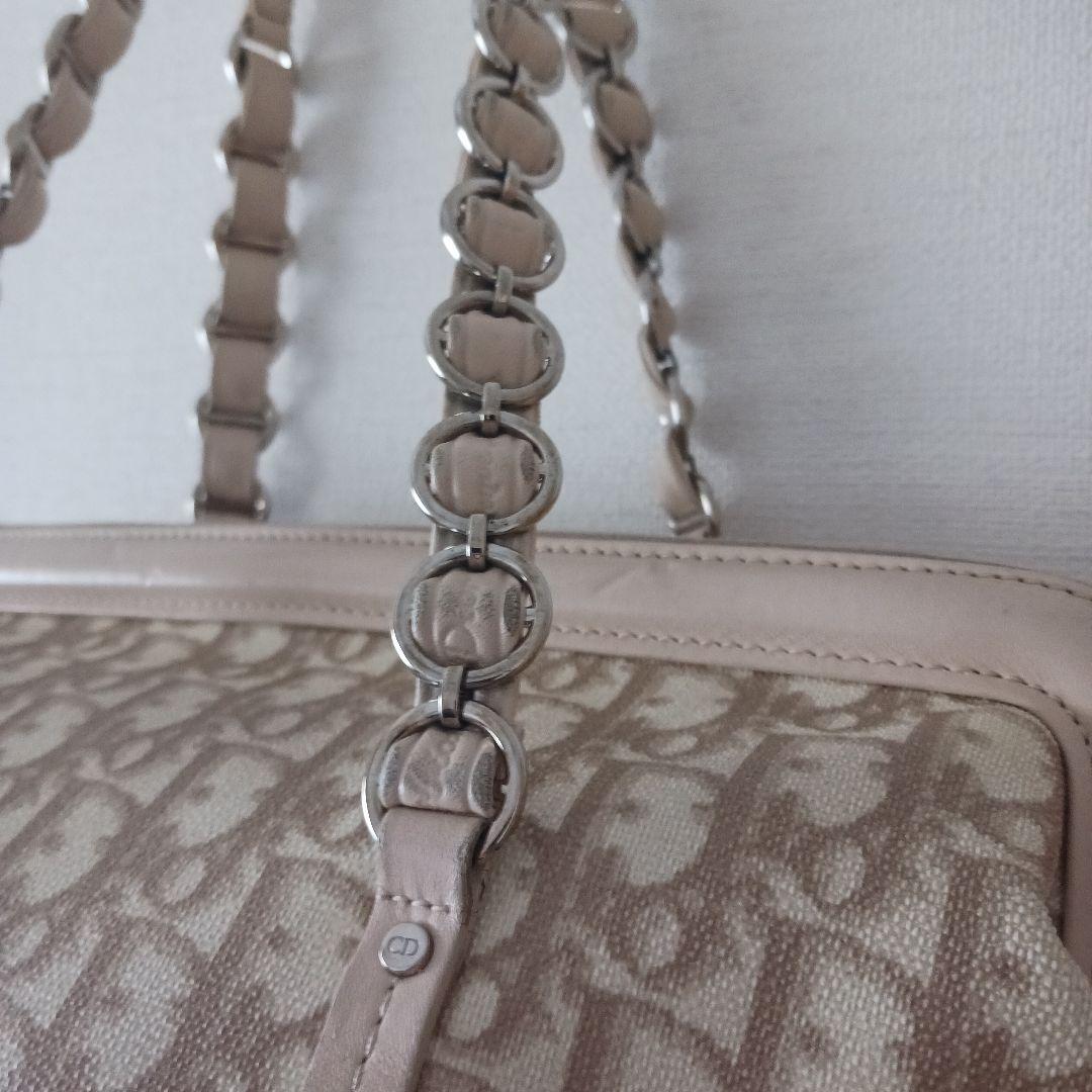 クリスチャンディオール　トロッターロマンティック　リボン　チェーンハンドバッグ