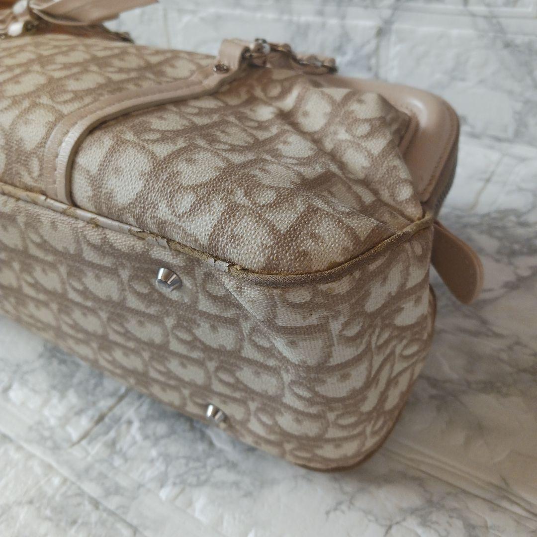 クリスチャンディオール　トロッターロマンティック　リボン　チェーンハンドバッグ