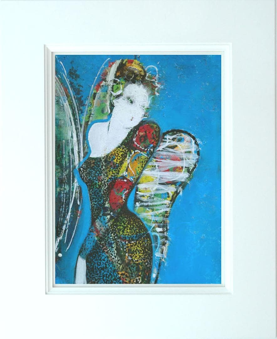 油絵 菅家令子 絵 絵画インテリア 額付(黒) uF6-010511 人物 女性