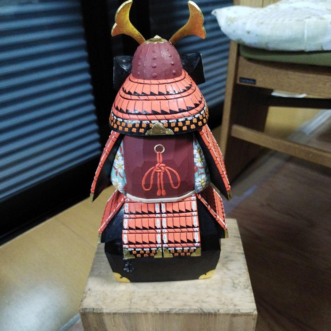 アンティーク　美品　奈良　一刀彫　具足柴田一華作