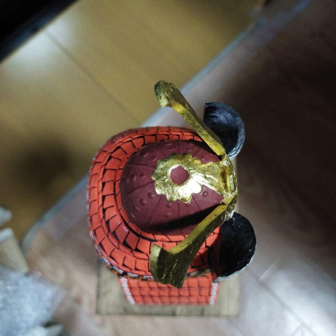 アンティーク　美品　奈良　一刀彫　具足柴田一華作