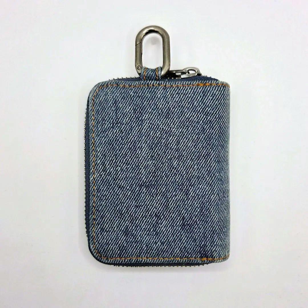 《極美品》DIESEL ディーゼル キーケース ウォッシュデニム ラウンド型