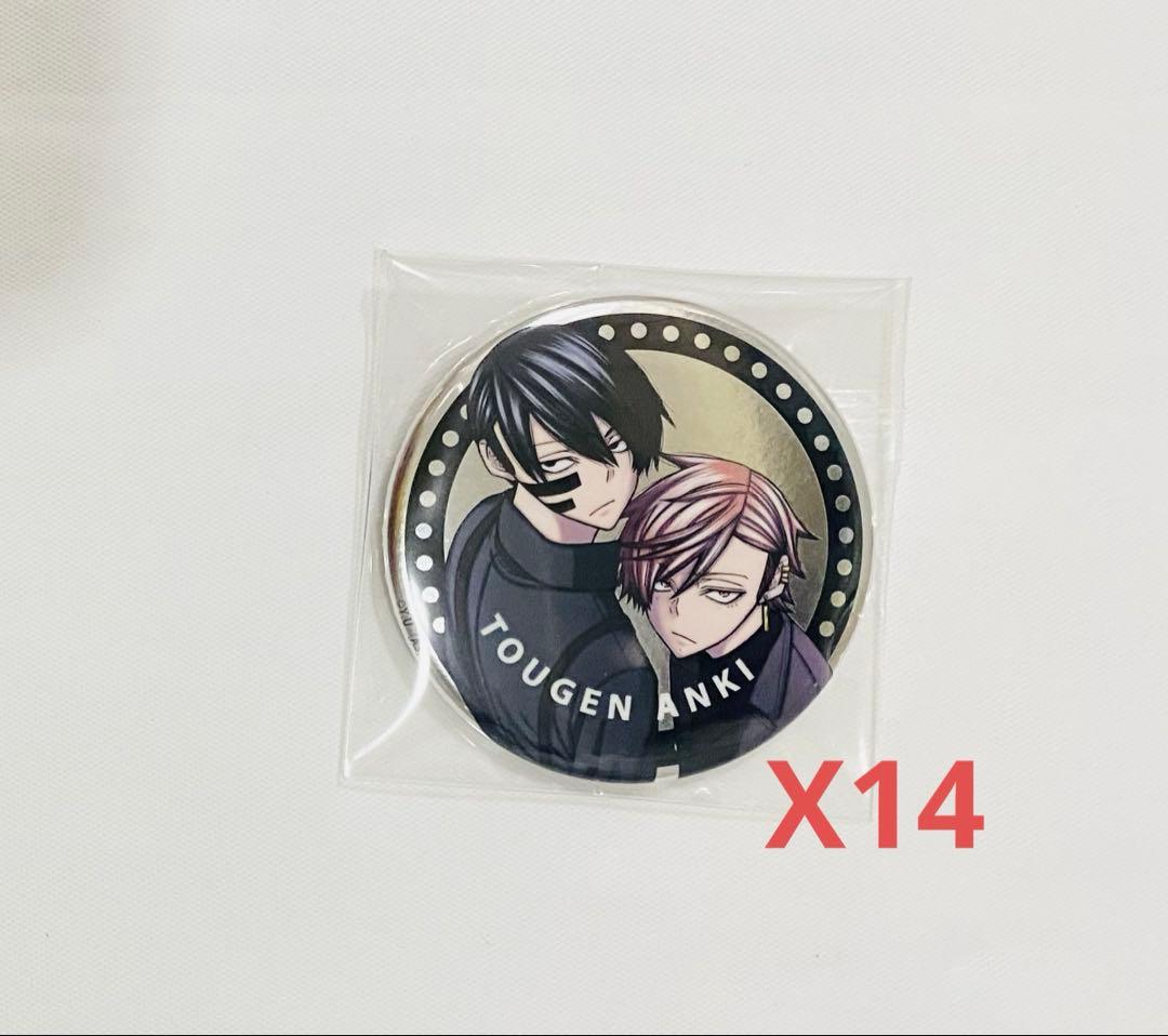 桃源暗鬼 無陀野無人 花魁坂京夜 メタル缶バッジ メタリック　ペアー　14点