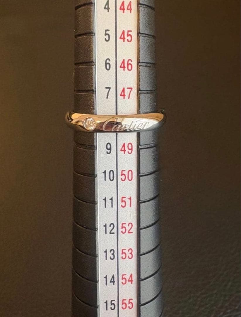 【極美品】CARTIER Cドゥカルティエ 1Pダイヤ プラチナリング 8号