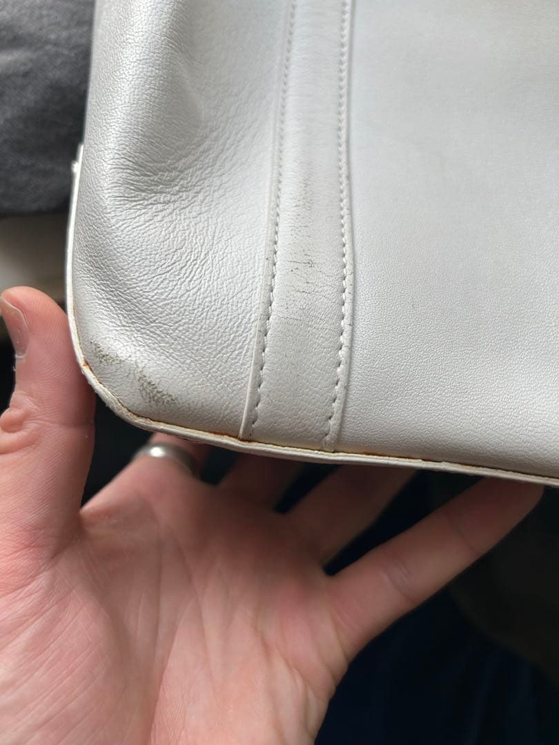 バッグ Tiffany leather hand bag reversible