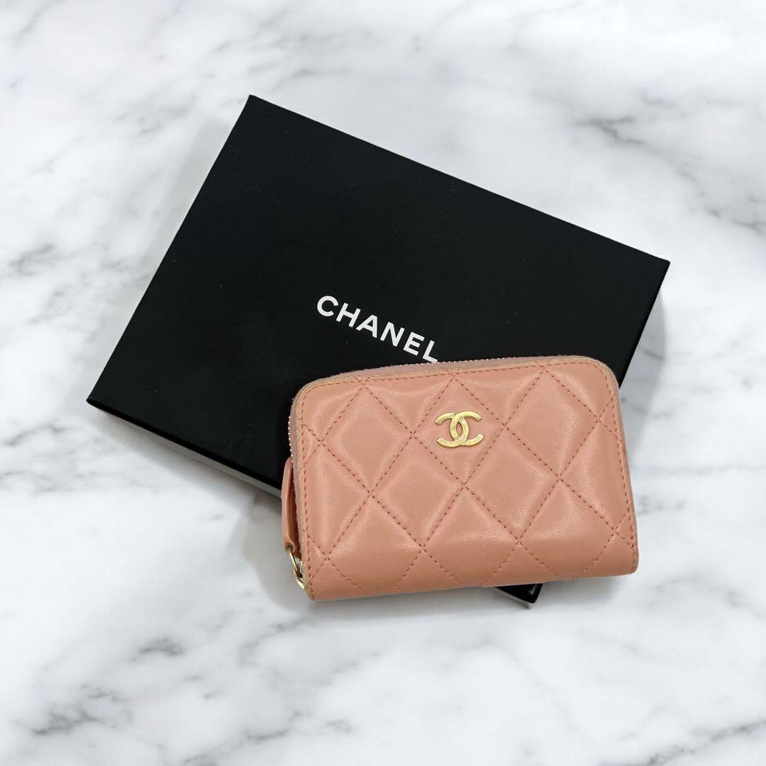 良品✨ シャネル ラムスキン マトラッセ ケース ピンク