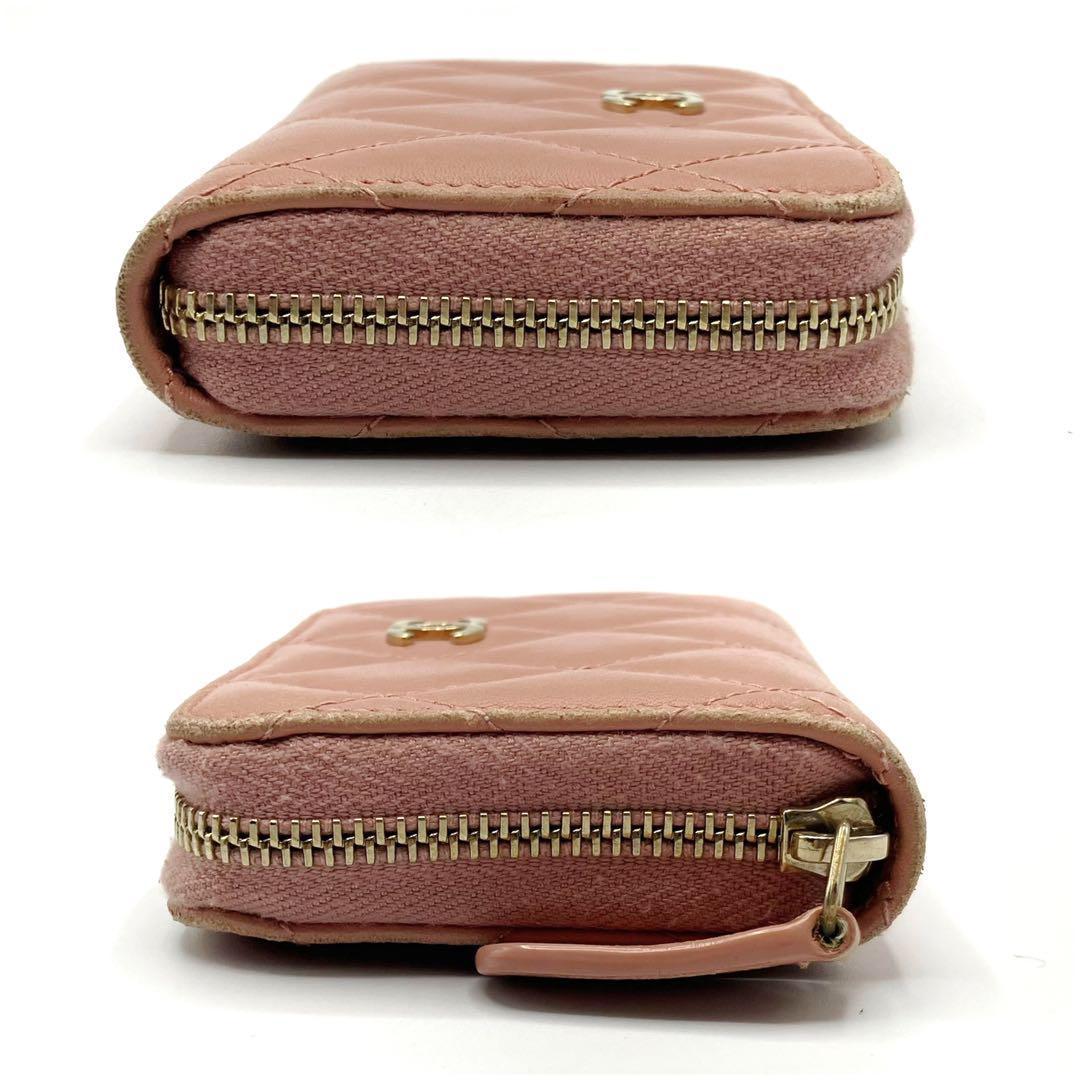 良品✨ シャネル ラムスキン マトラッセ ケース ピンク