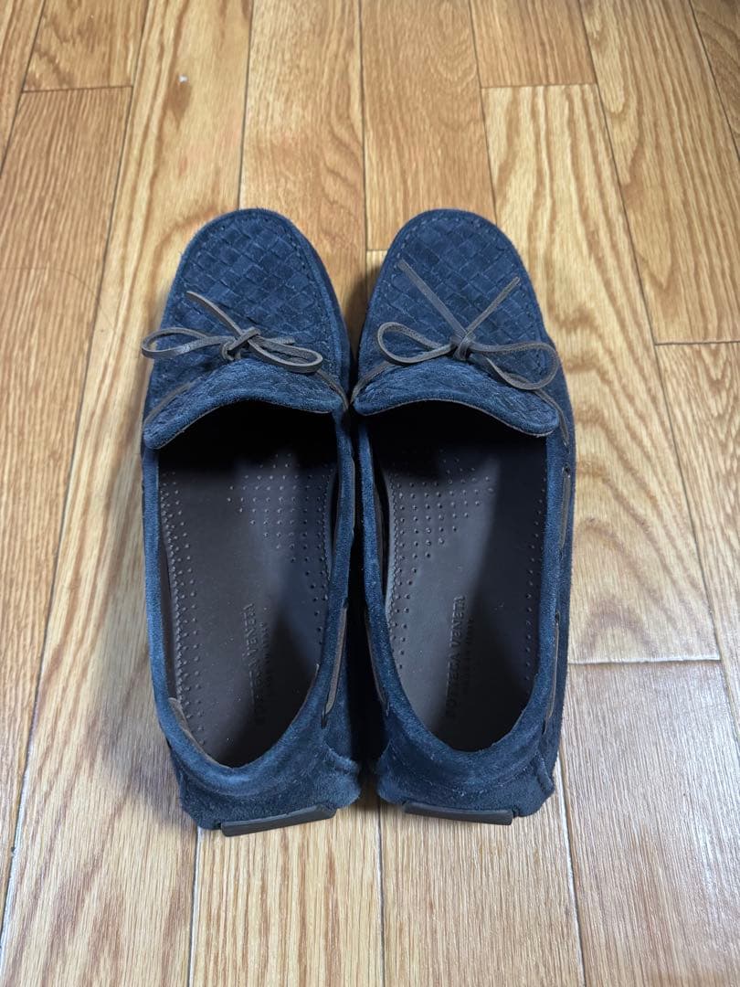【極美品】BOTTEGA VENETA ネイビー スエード　モカシン41サイズ