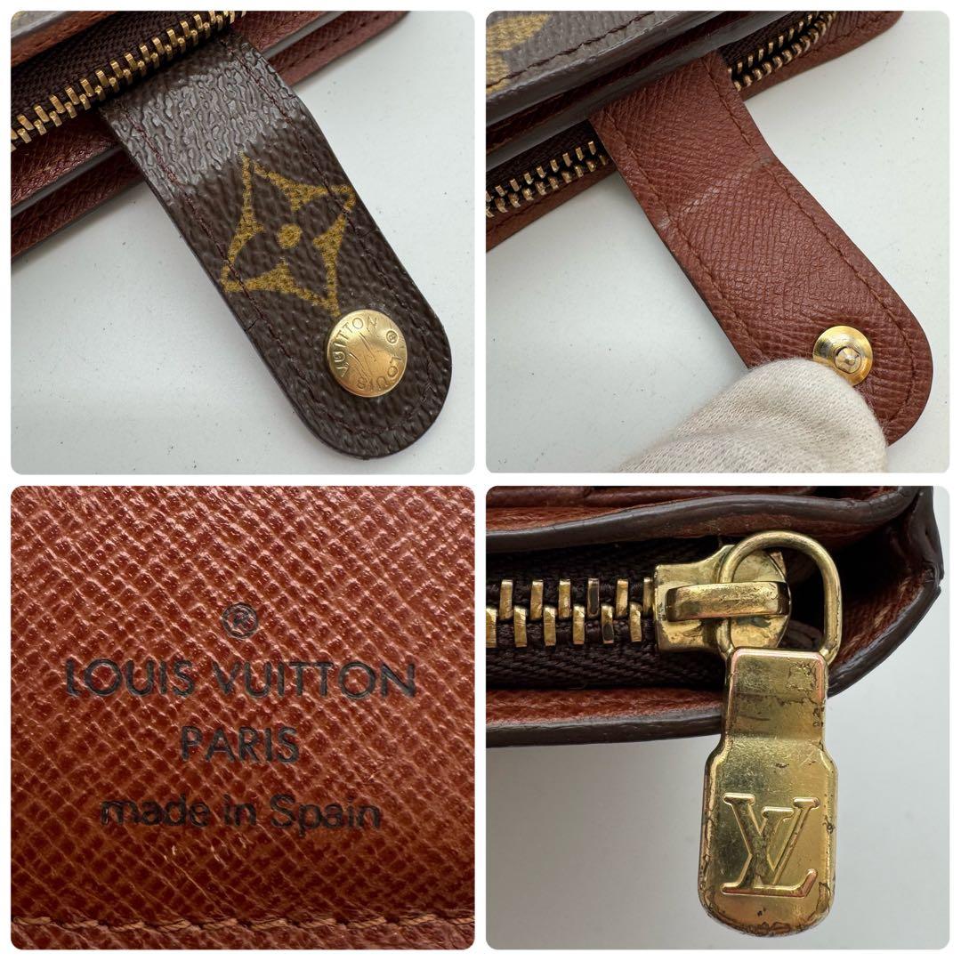 美品✨️ルイヴィトン　モノグラム　コンパクトジップ　二つ折り財布　財布　ミニ