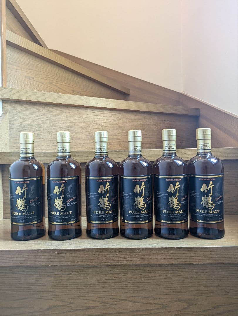 【貴重品】竹鶴ピュアモルトウイスキー　旧ラベル品　 700ml×6本セット