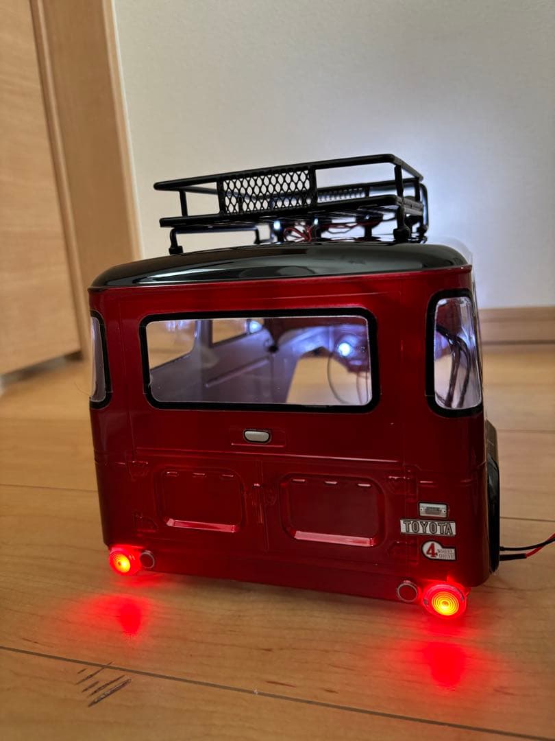 の*り様 【新品！キャンディレッド！】タミヤ LED8灯 ランクル40 ボディ！