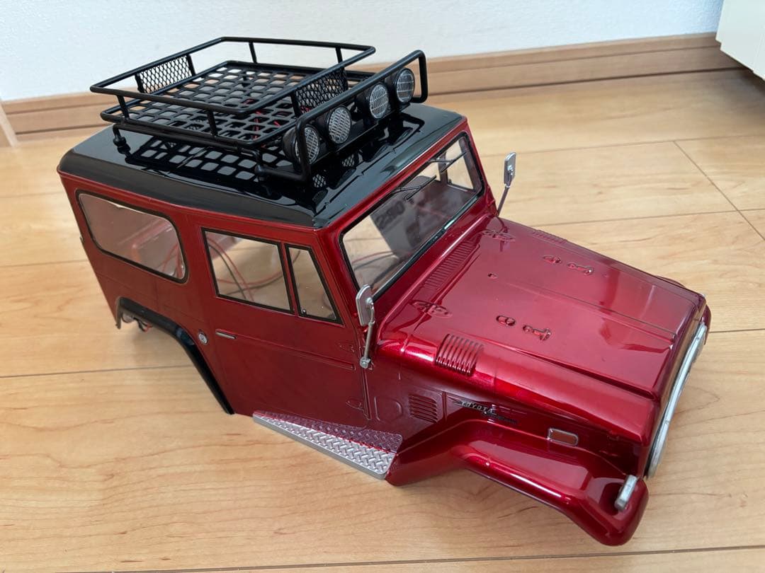 の*り様 【新品！キャンディレッド！】タミヤ LED8灯 ランクル40 ボディ！