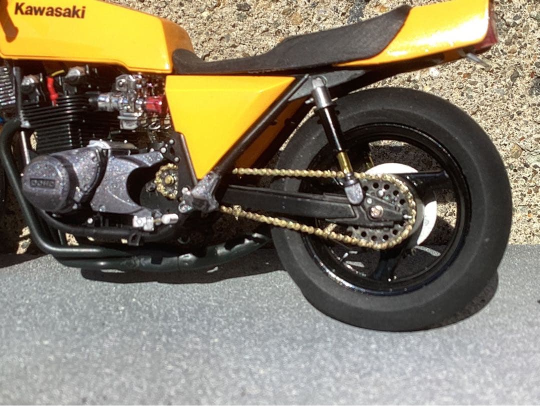 メカザワ バイクプラモデル族車　アオシマ1/12 Z1-R (ジャンク品)