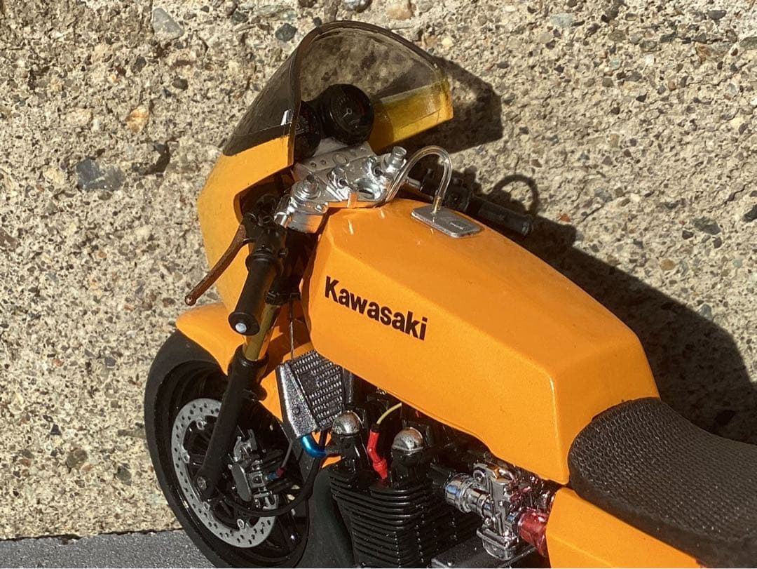 メカザワ バイクプラモデル族車　アオシマ1/12 Z1-R (ジャンク品)