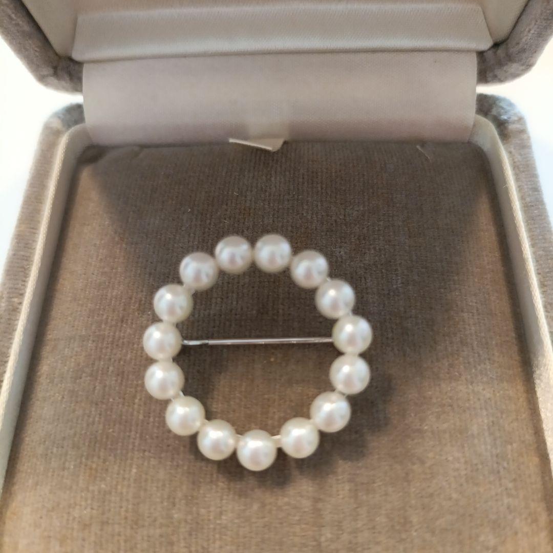 ミキモト ブローチ パール サークル フォーマル 箱なし～