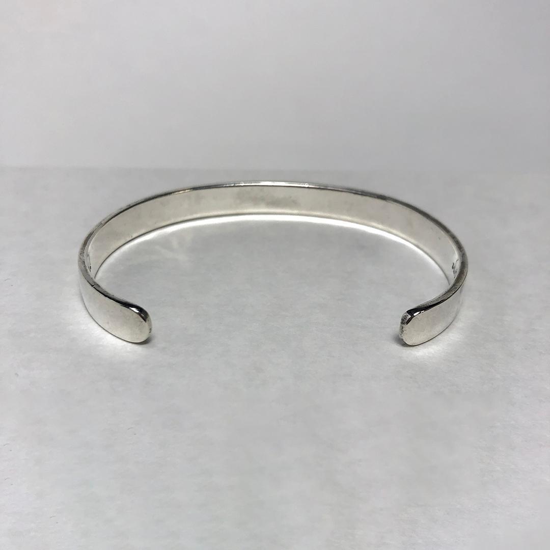 インディアンジュエリー　ホピ族　バングル　スターリング シルバー　オーバーレイ