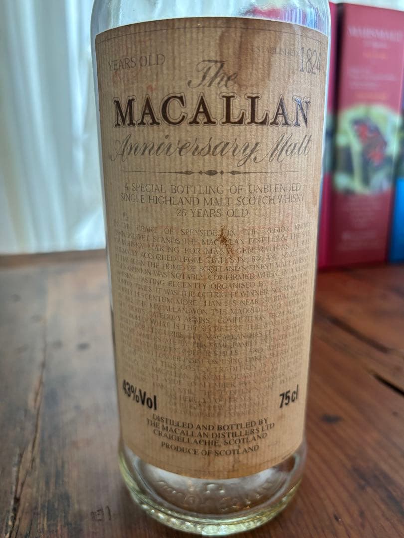 MACALLAN Anniversary Malt 25年 空瓶