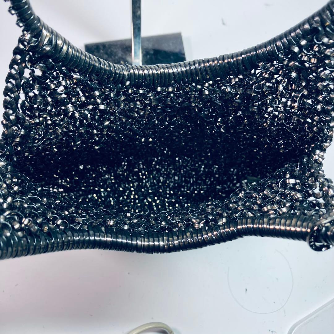 アンテプリマ　ワイヤーバッグ　ブラック　シルバー　ティアドロップ