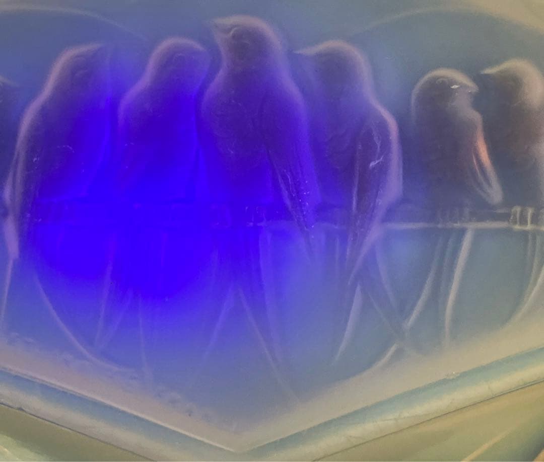 オパールセント　アンティーク　ガラス　エドモント・エトラン　ほぼ　完品