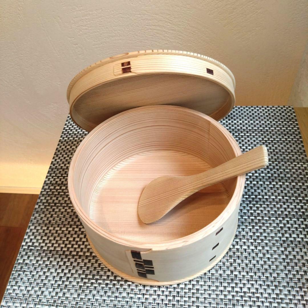 柴田慶信商店　天然秋田杉　白木　おひつ　曲げわっぱ　ホームパーティー