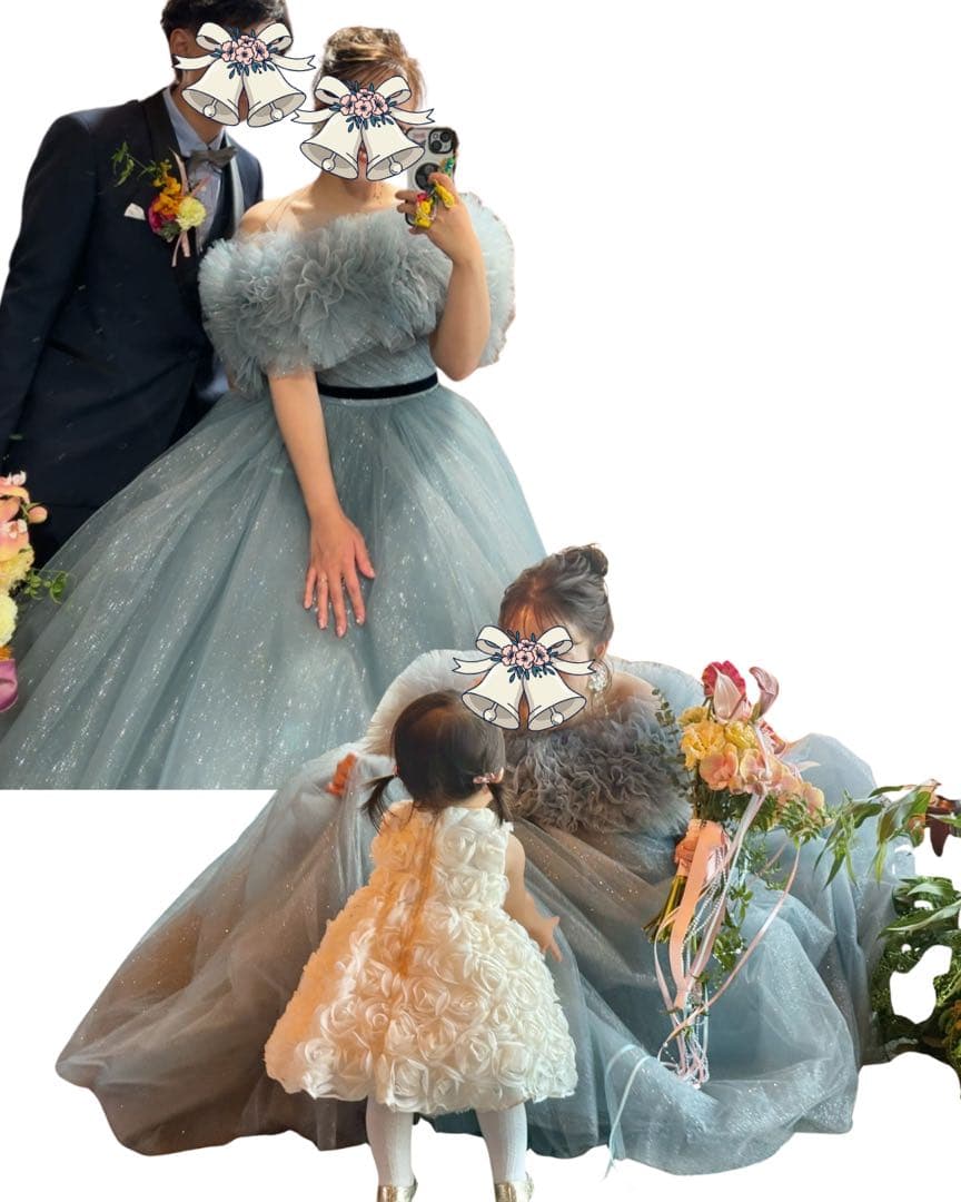 【ちかまる】キキ風 水色ドレス YNS WEDDING