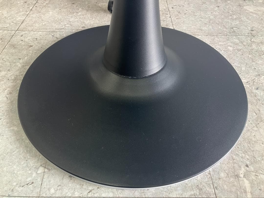 大川家具 カフェテーブル 円形 大理石風 グレー