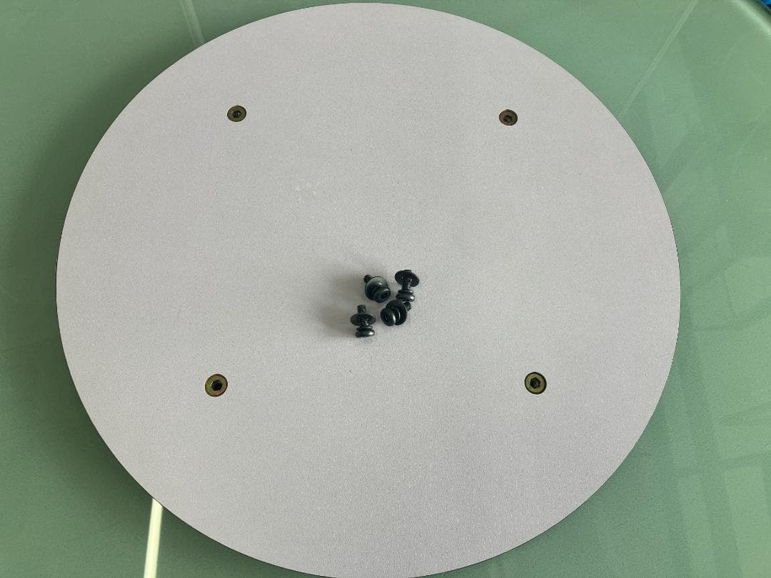 大川家具 カフェテーブル 円形 大理石風 グレー