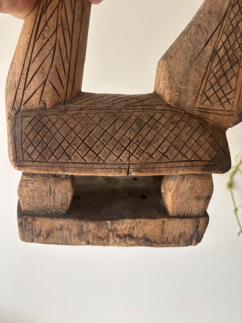 【ドゴン族 双頭像】アフリカ 木彫 彫刻 豊穣と調和 インテリアアート