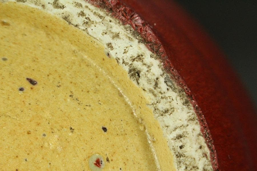 中国美術 釉裏紅 天球瓶 高36cm (HA367)