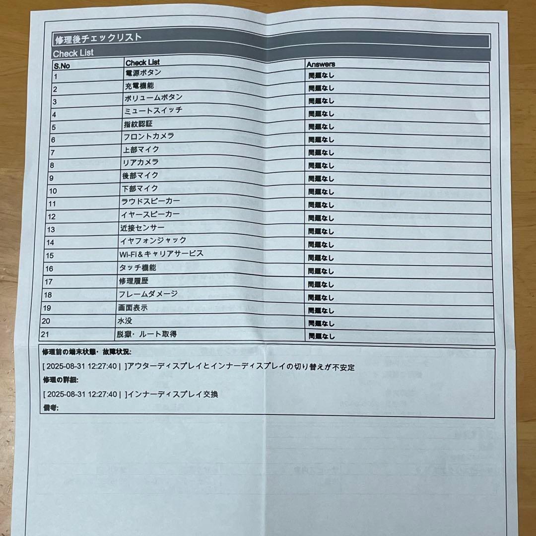 Google Pixel Fold インナーディスプレイ新品