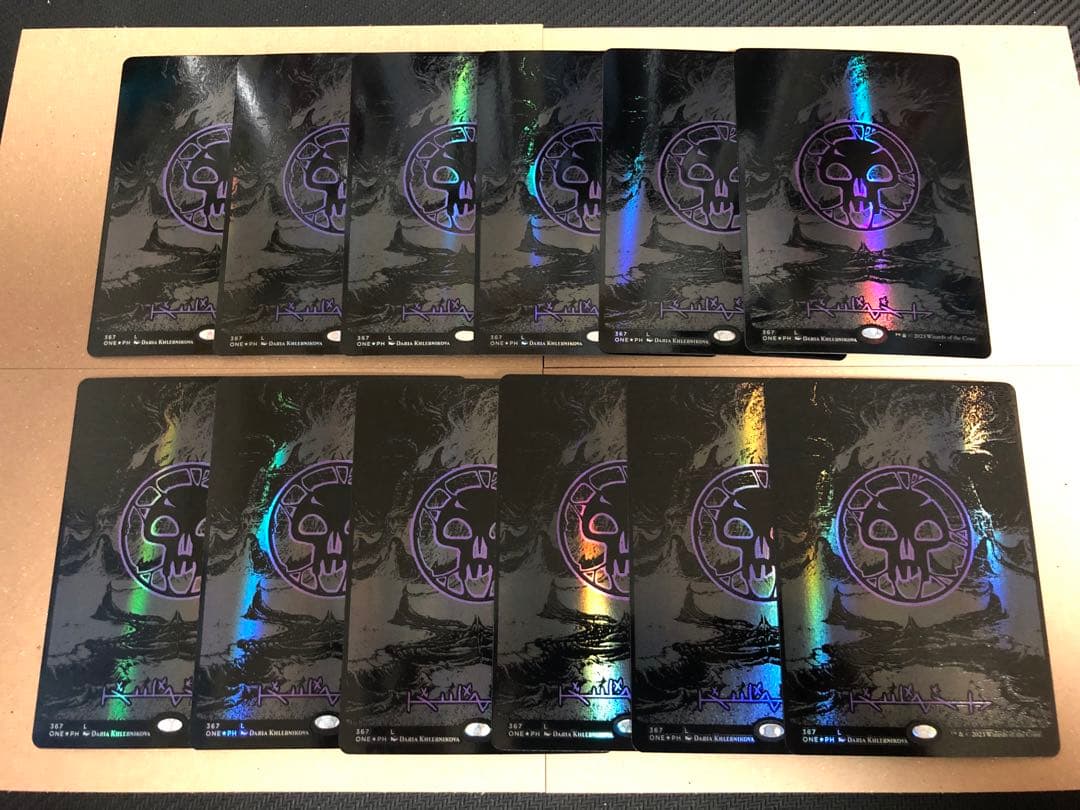 mtg オイルスリックfoil 土地　各色12枚　計60枚セット