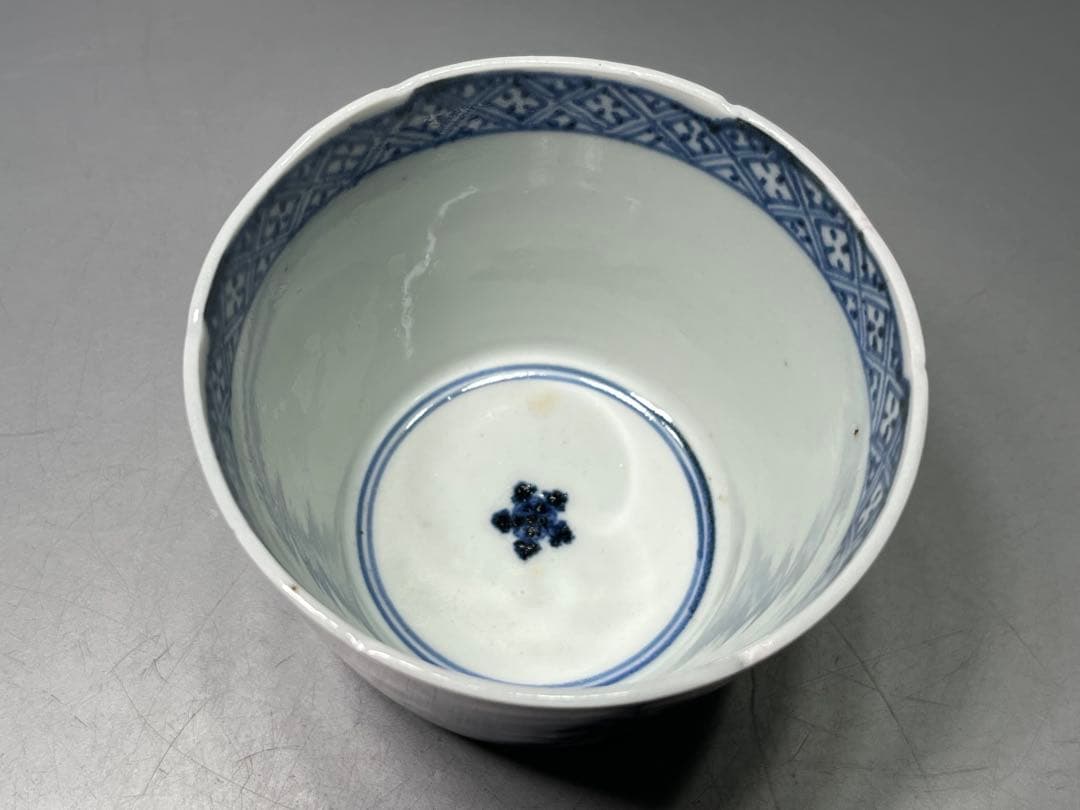 江戸後期　大きめ　染付　そば猪口