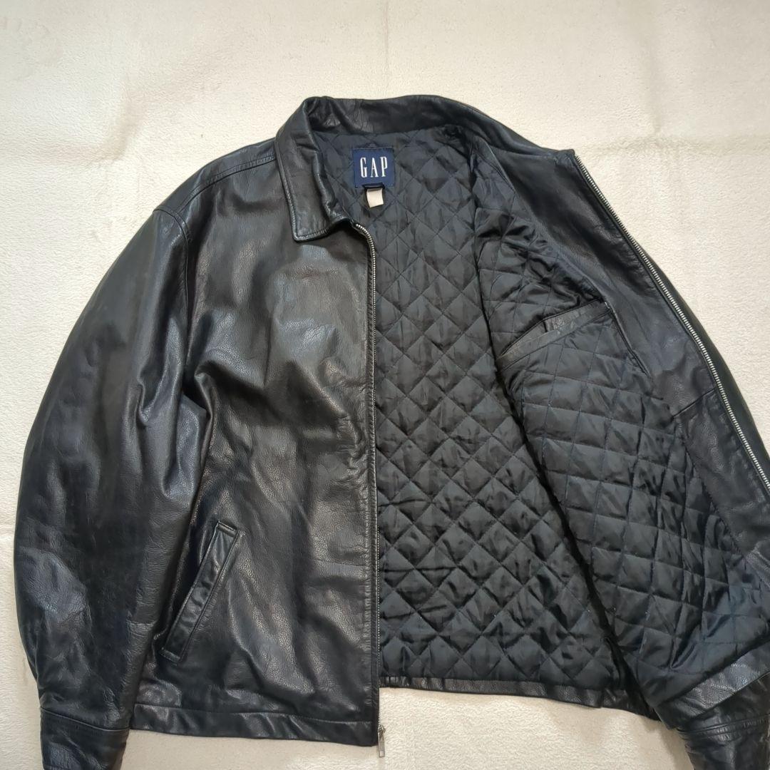 美品 オールドギャップ レザージャケット ブルゾン 牛革 XLサイズ ブラック