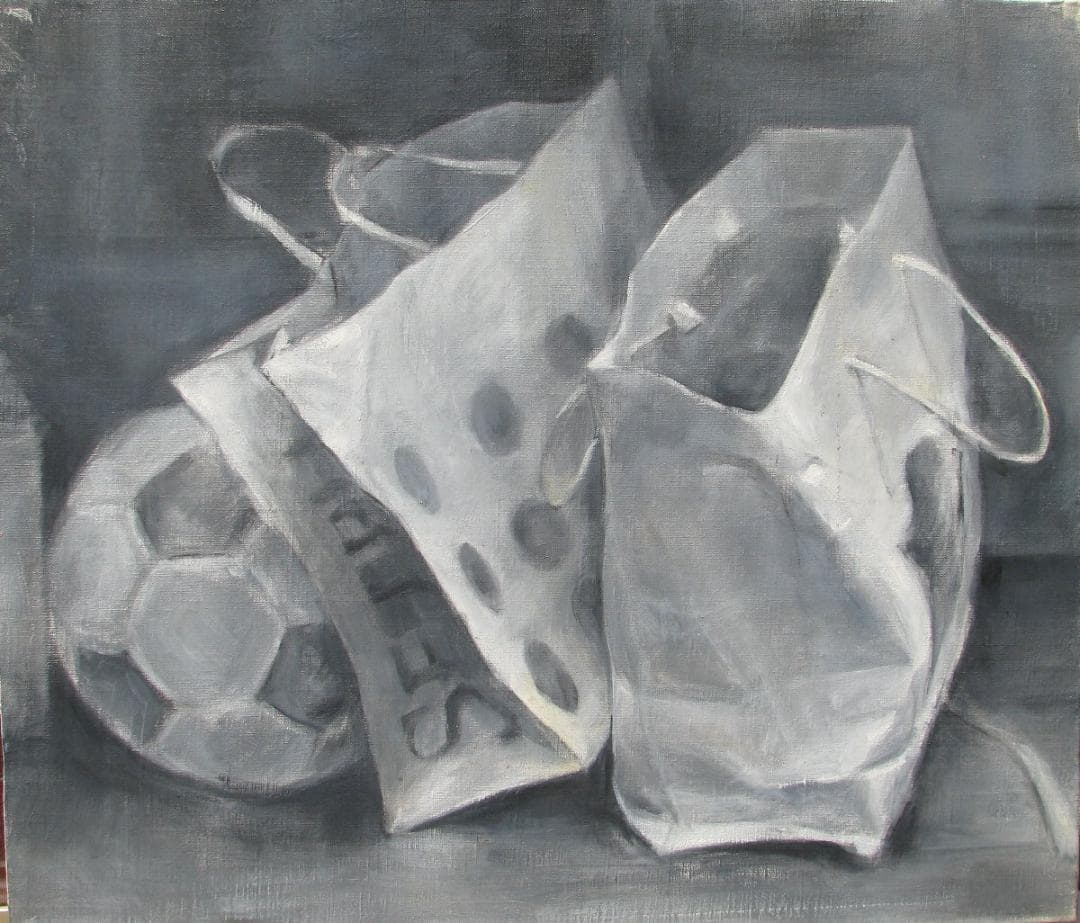 大澤哲郎「untitled to-461」10号油彩,初期作,池袋西武の袋