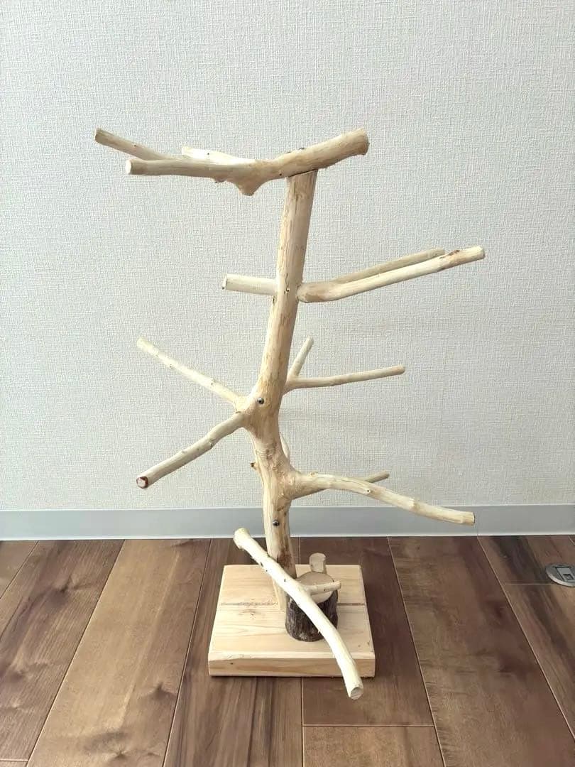 木製鳥用止まり木 ツリー型 約80cm