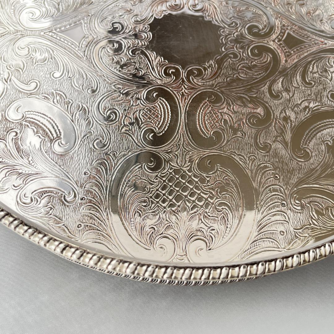 【英国】 ギャラリートレー / ドリンクトレー 25cm ボールフット