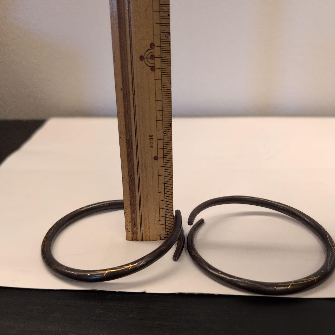 茶道具　釜鐶　嵌金銀松葉　釜釻　釜師　和田美之助造　共箱