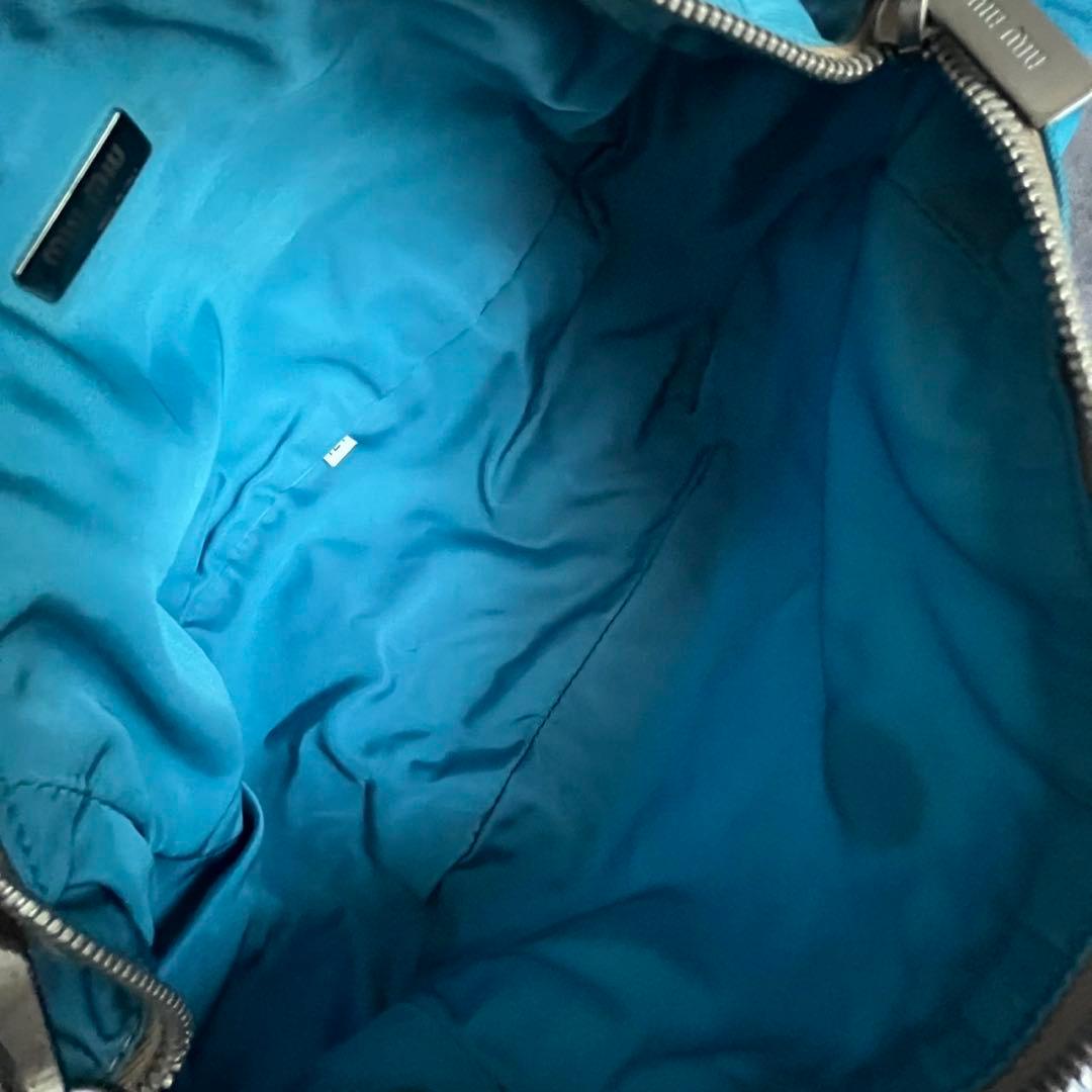 ✨未使用級✨　MIUMIU ハンドバッグ　バニティー　ナイロン　水色