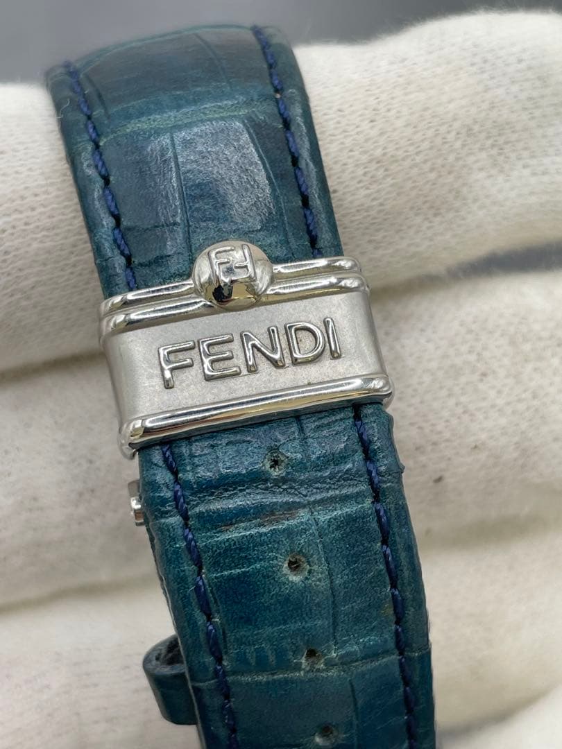 M148 FENDI フェンディ クロノグラフ 腕時計 クオーツ 青文字盤