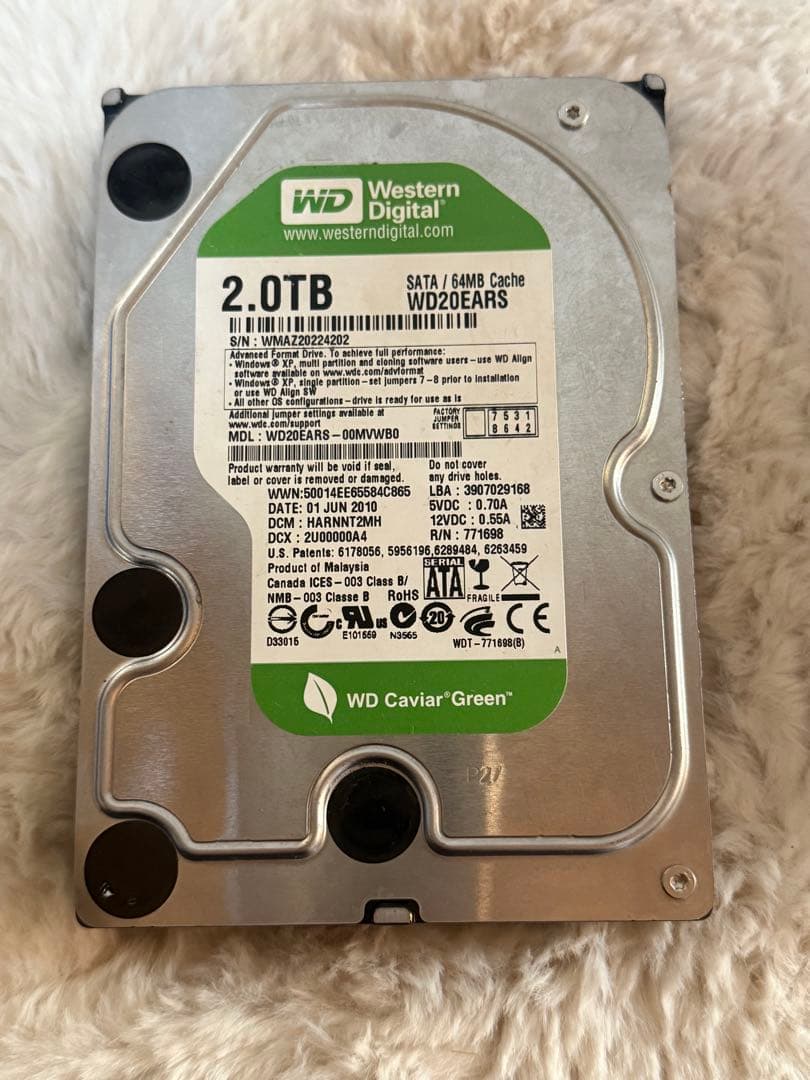 HDDセット 2TB + 1TB + 4TB