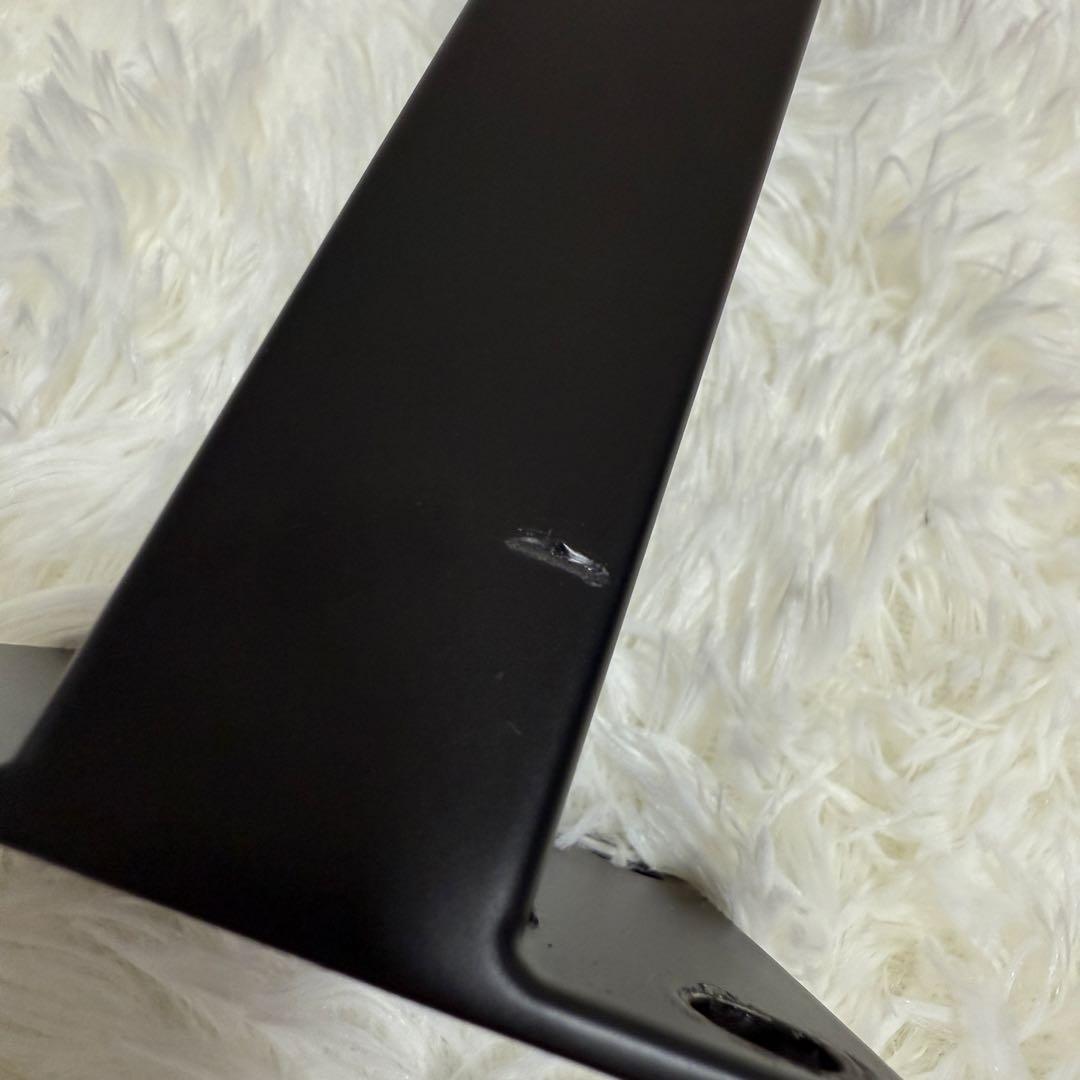 カナデモノ カフェテーブル 天然木 スチール 面取り 74cm ナチュラル 黒